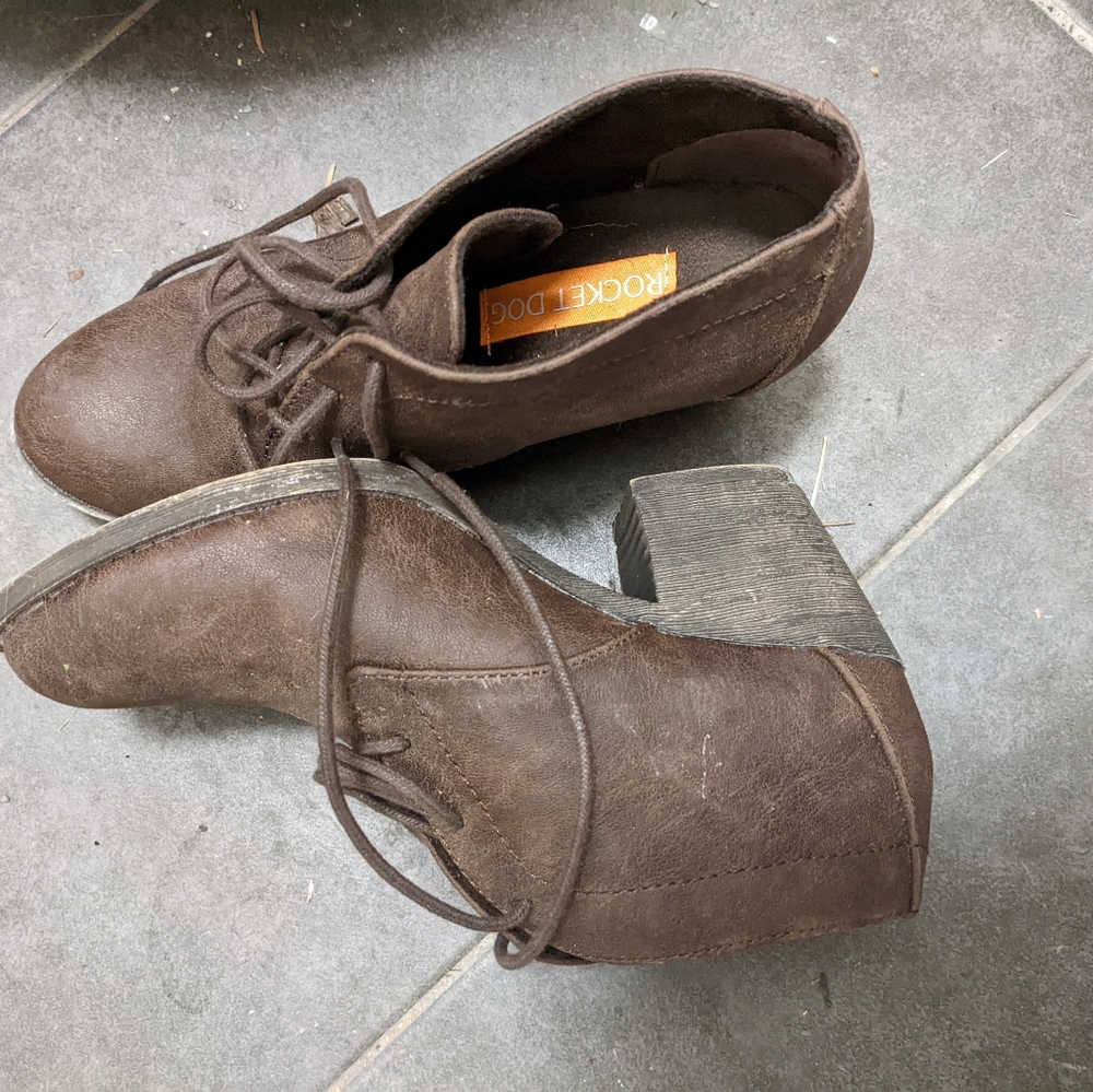 Leather booties